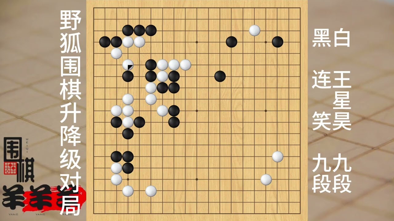 野狐圍棋升降級對局王星昊再戰連笑，雙方在右邊的攻防非常之精彩 #圍棋那些事 #下棋 #休閑娛樂 #寒假班 #教子有方