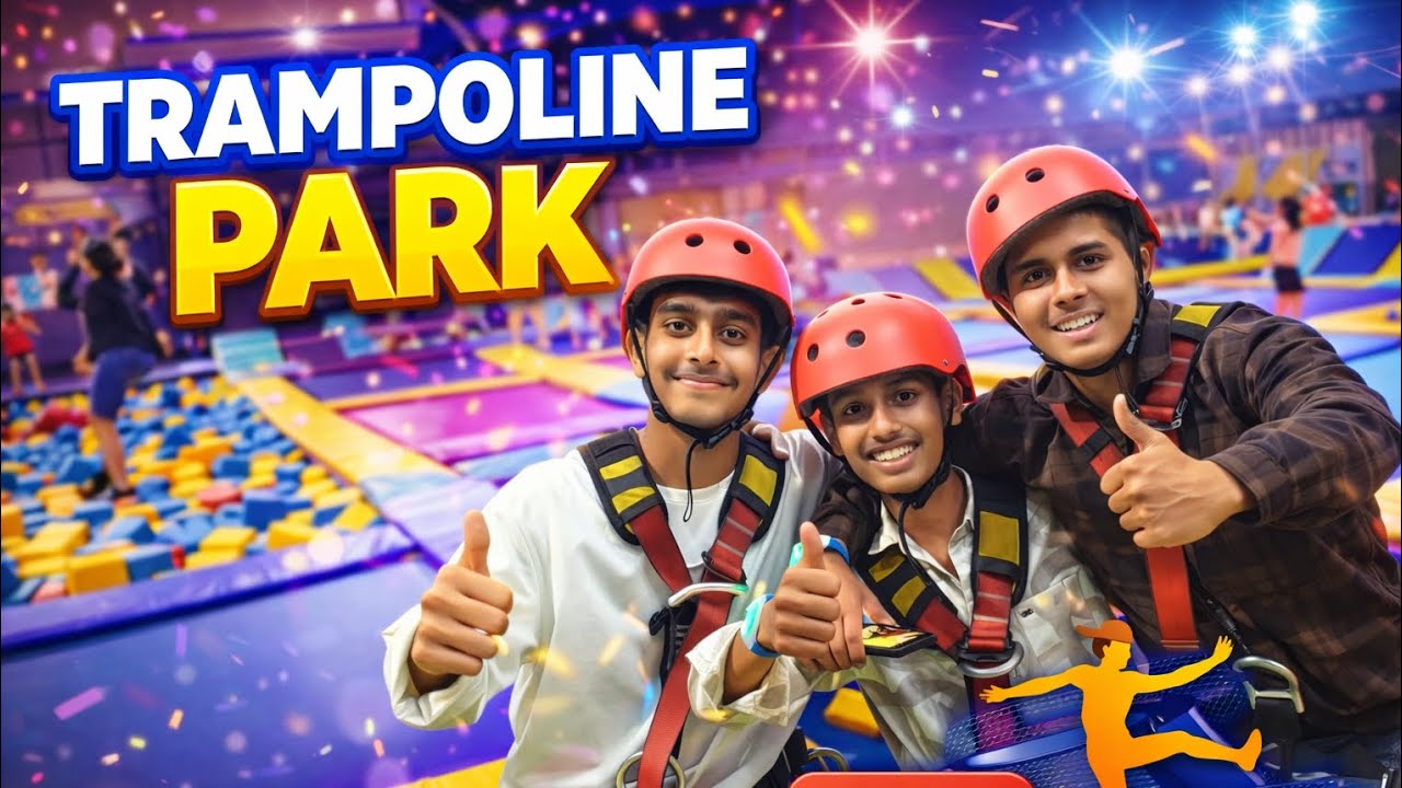 CRAZY at the Trampoline Park 😱🤸‍♂️  #jayfitzz 