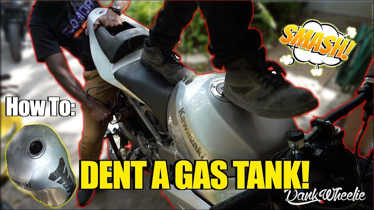 Stunt Tips : Denting A Gas Tank For Tricks!