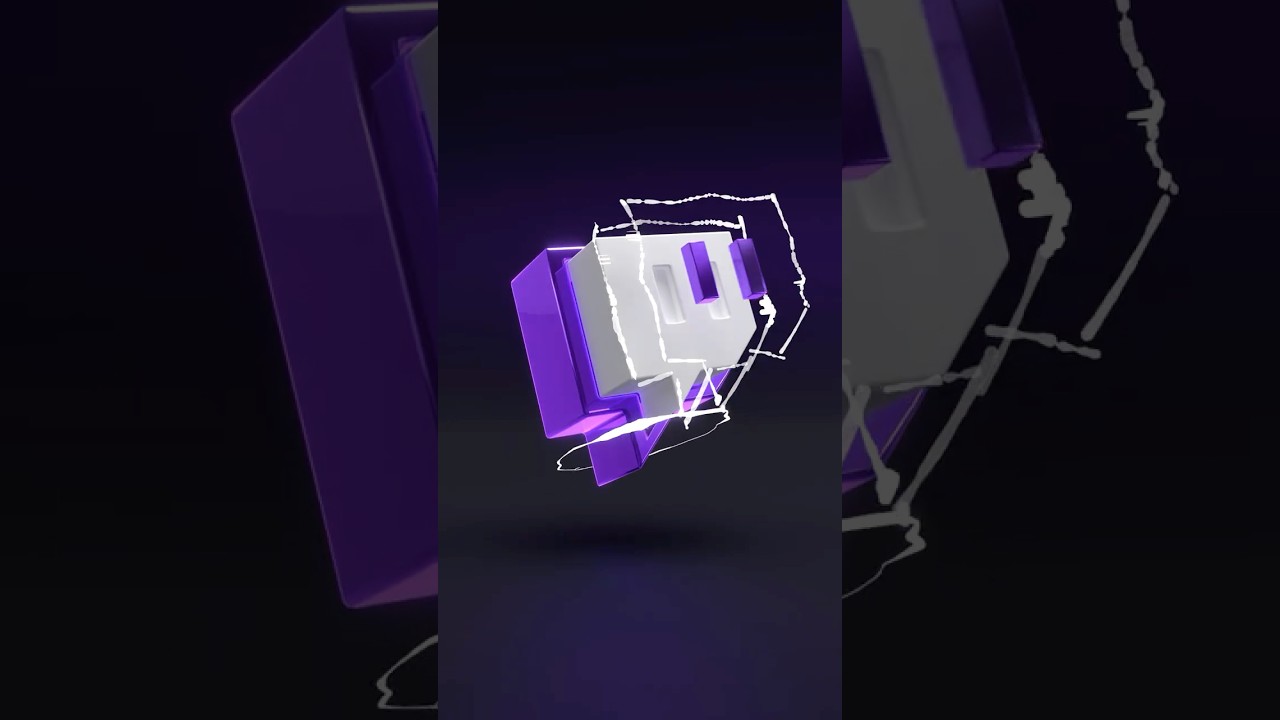 Quick animation breakdown of my 3D logo animation I did for @twitch 🟣