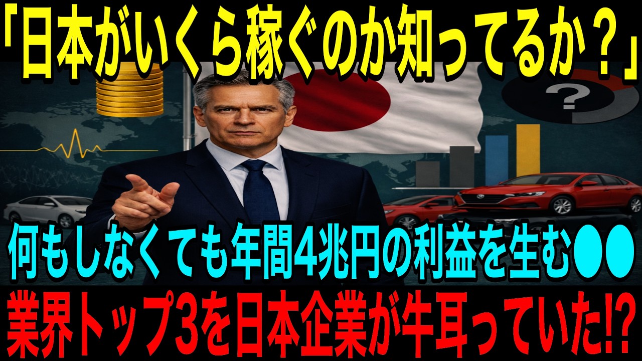 【海外の反応】「日本がいくら稼いでるか知ってるか？」日本を三流扱いしていた海外勢が特許調査で絶句！全世界の自動車産業は日本に支配されていた…