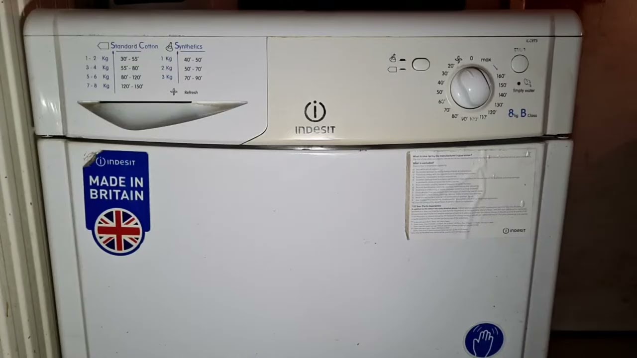 Highlight 2:10:09 – 2:15:09 from Indesit IDC8T3 8KG Condenser Tumble Dryer Full Cycle