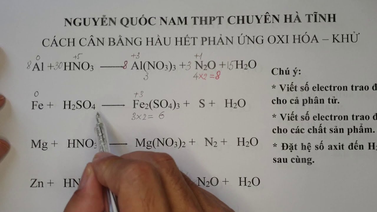 Cân bằng phản ứng oxi hóa khử cực nhanh
