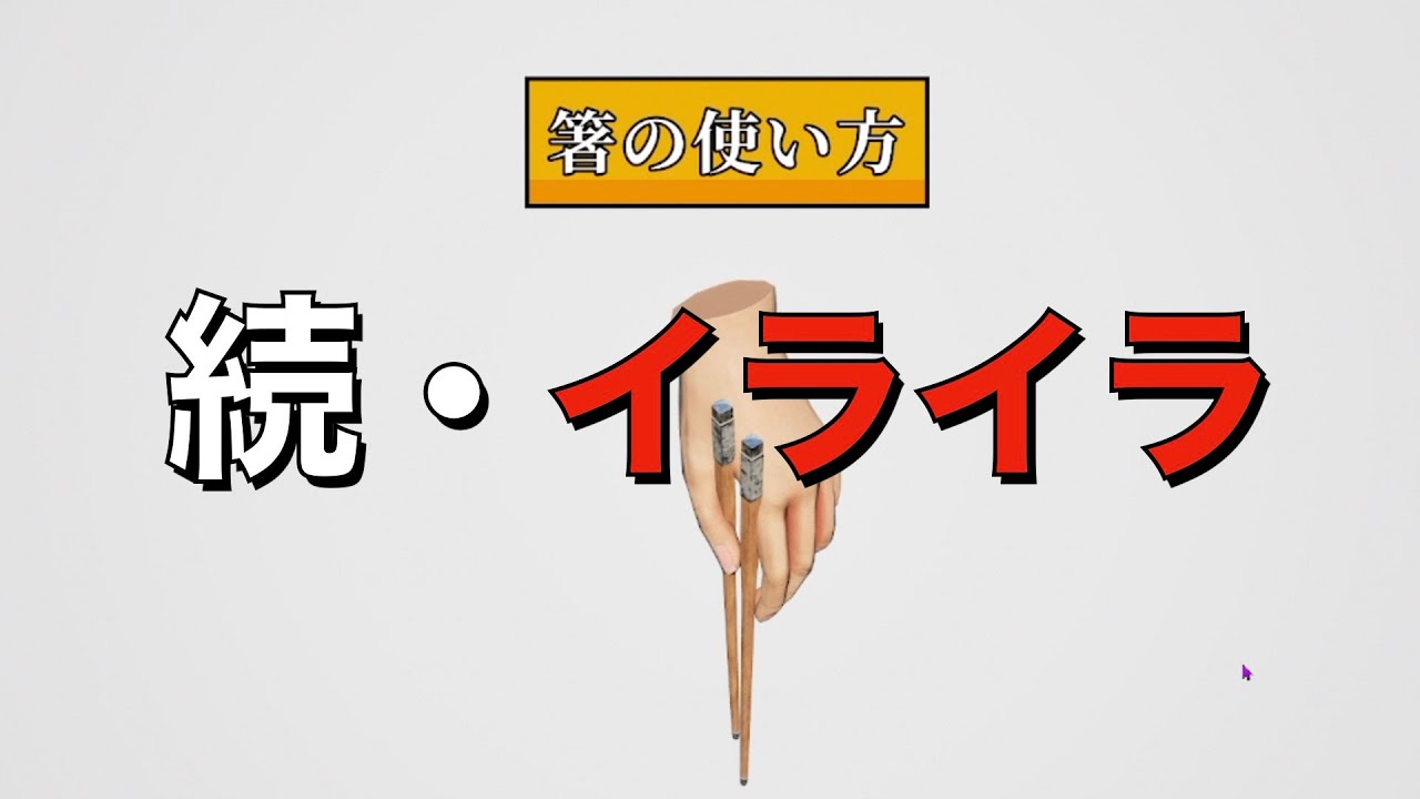 【箸の使い方】続・イライラ！終始うるさい動画が出来上がったw