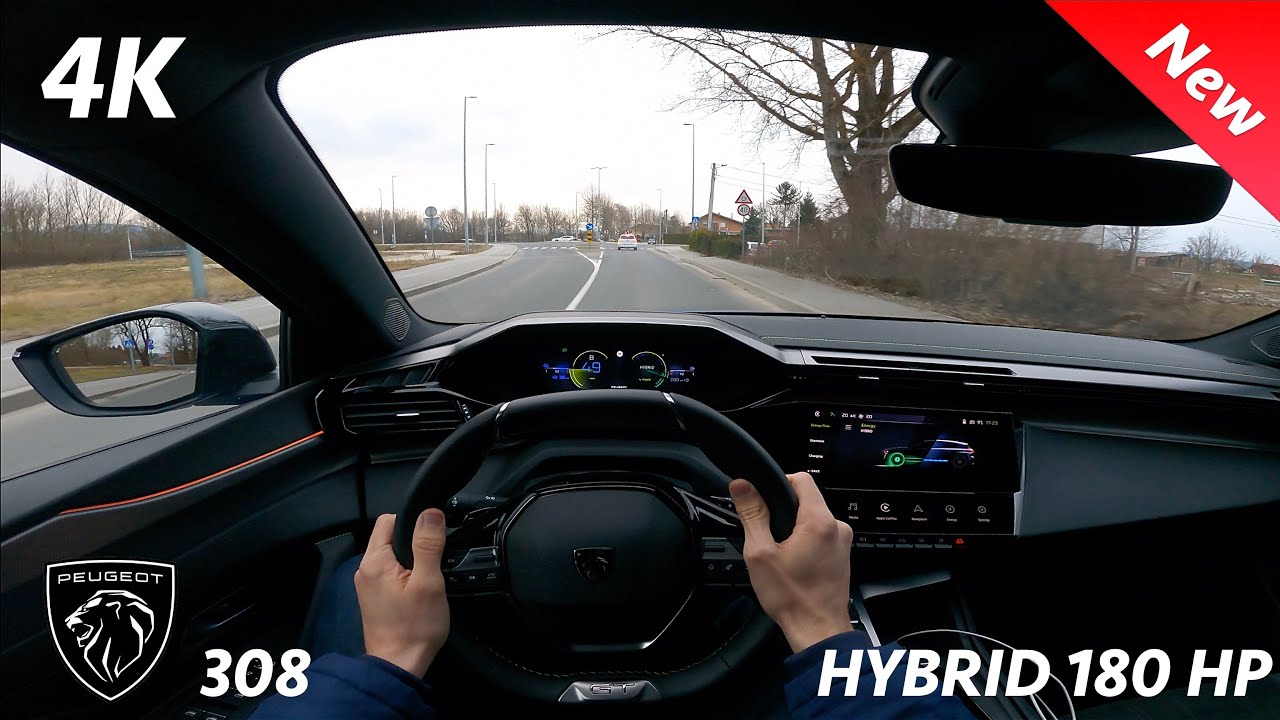 Peugeot 308 GT 2022 - Тест-драйв от первого лица в 4K | 1.6 PureTech 180 л.с., 8 e-EAT HYBRID (PHEV)