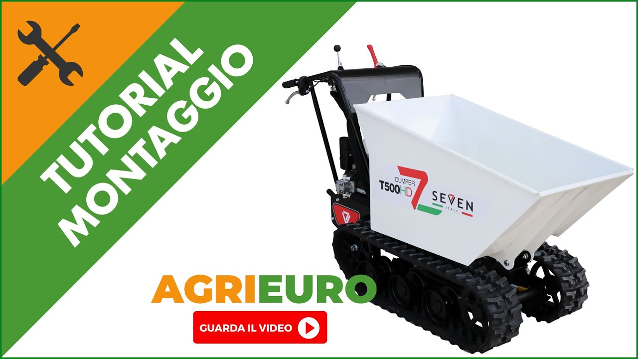Motocarriola Seven Italy T500HD con cassone ribaltabile e avviamento elettrico: funzionamento
