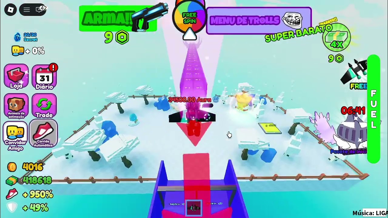 jogando jogo de aura