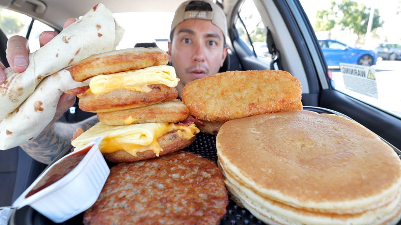 SMASHING Mcdonald's Breakfast Mukbang | McGriddle, Hashbrowns, Pancakes, Burritos