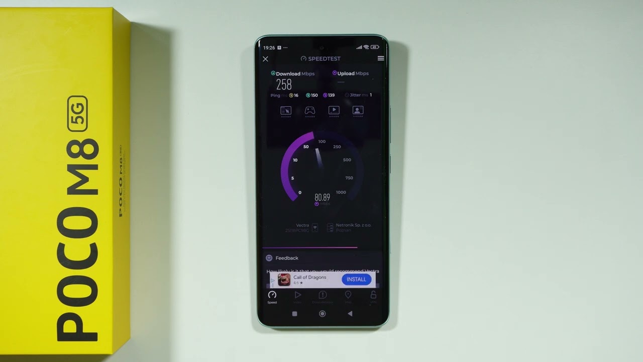 POCO M8 5G: Test prędkości Wi-Fi