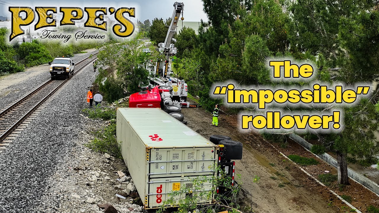 Container Rolls Over on Hiking Trail Next to Live Train Tracks