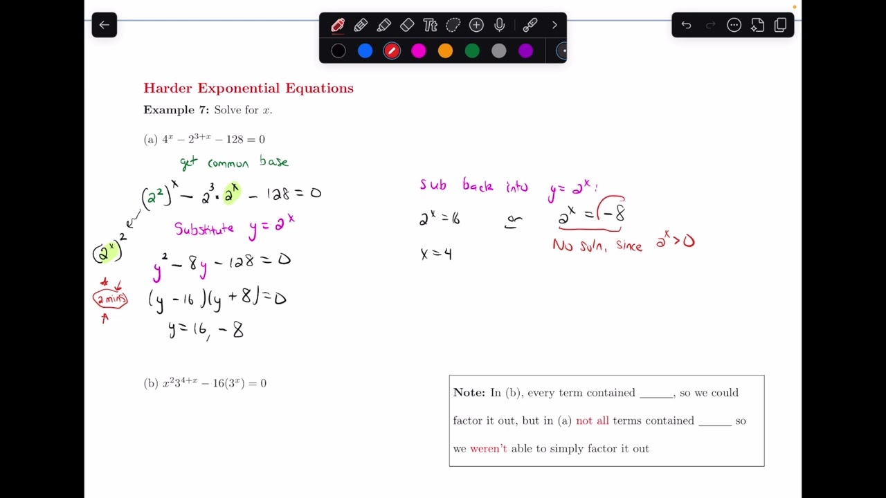 Harder Exponential Equations || 5.1.3 Prelude to Calculus