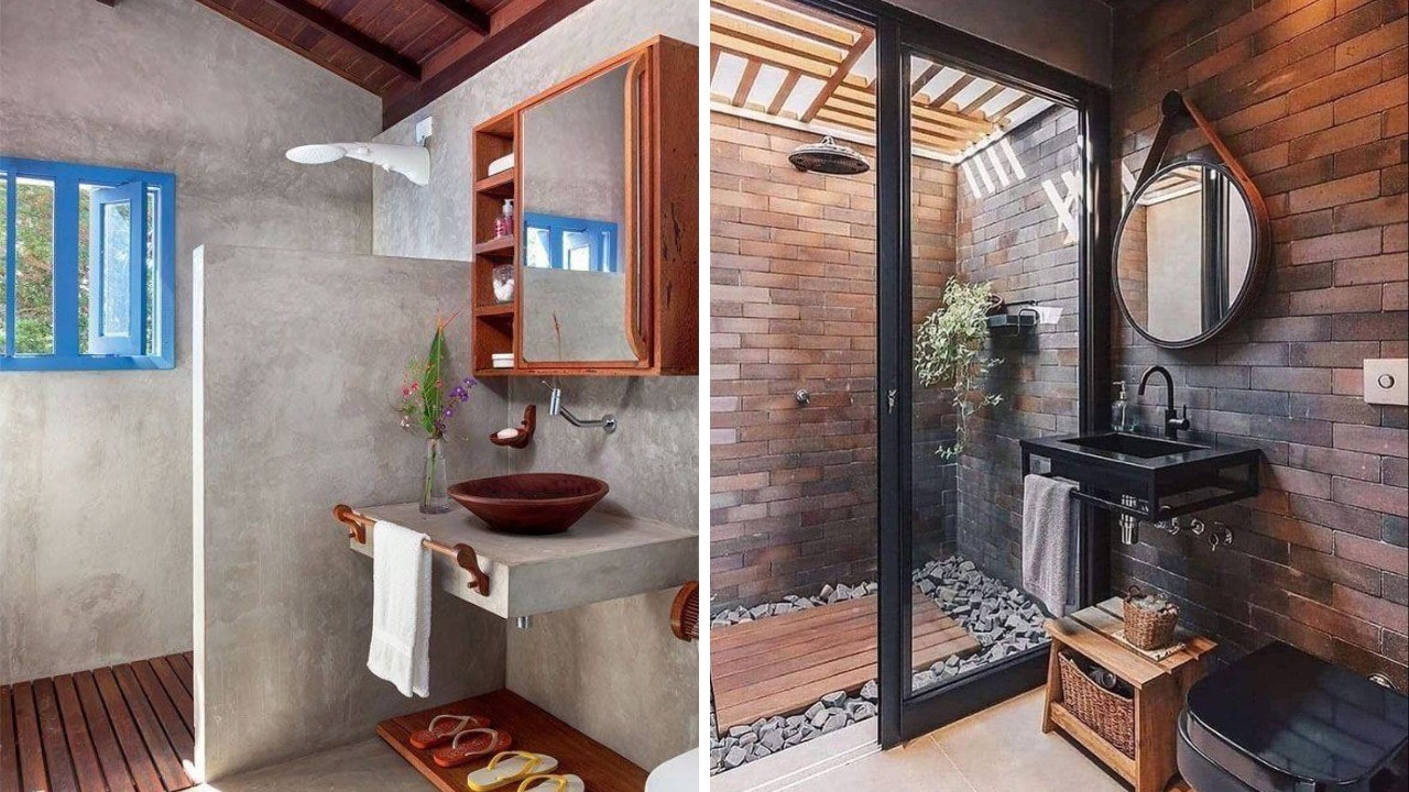 +177 DISEÑOS RUSTICOS para BAÑOS con un TOQUE INDUSTRIAL y darle un giro a tu espacio en el HOGAR