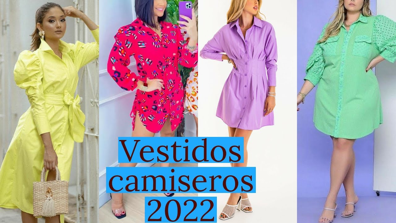 VESTIDOS CAMISEROS 2022👗vestidos de moda