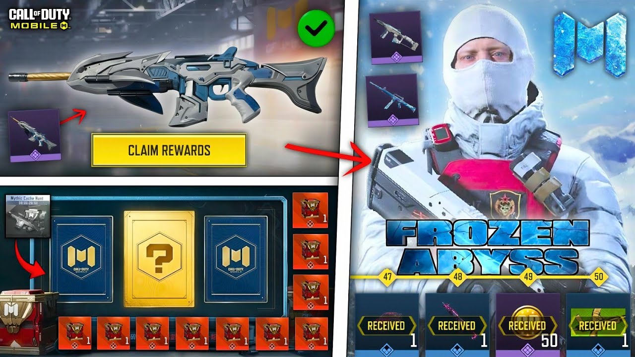 Season 1: Frozen Abyss Battle Pass Skins | Mythic Cache Event | FREE Rewards & More! CODM