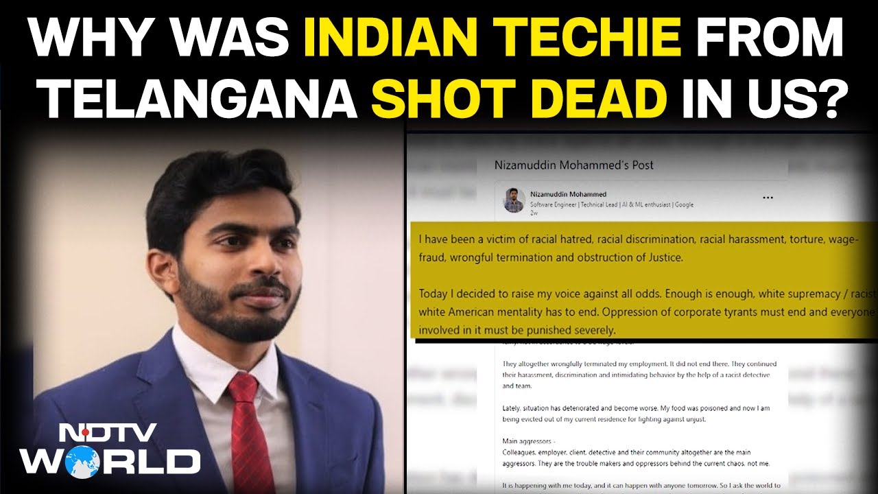 Indian Student Shot Dead In US | Why Did Police Shoot Nizamuddin? Here's What Police & Family Said