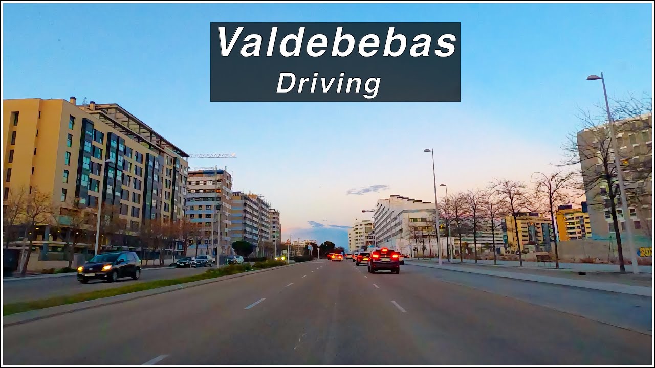[4K] Valdebebas | Recorrido en coche al anochecer 2022