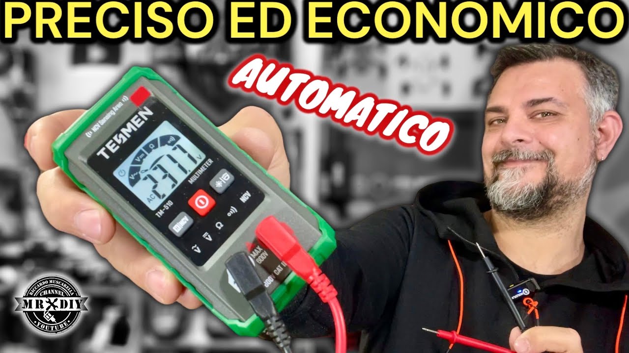 Tester economico automatico ma che funziona bene. Multimetro Tesmen tm-510. batterie scariche. ac dc