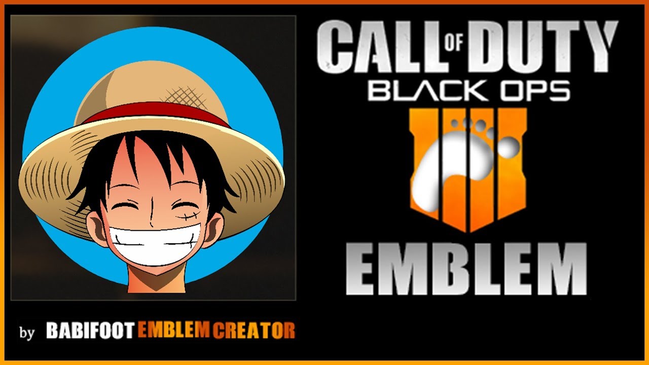 COD BO4 EMBLEM TUTORIAL - ONE PIECE Monkey D Luffy