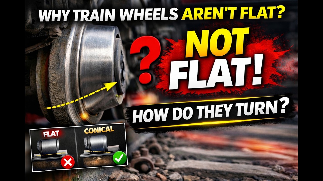 Why Train Wheels arent Flat?