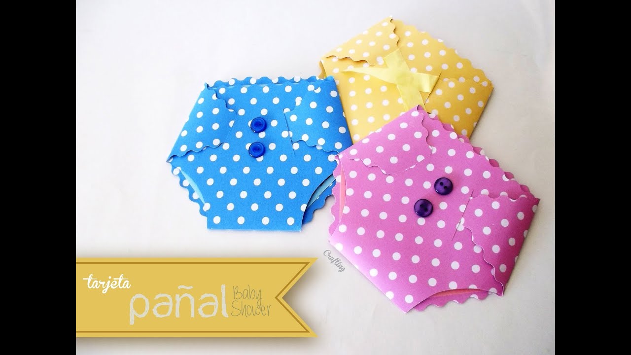Tarjeta Pañal - Baby Shower