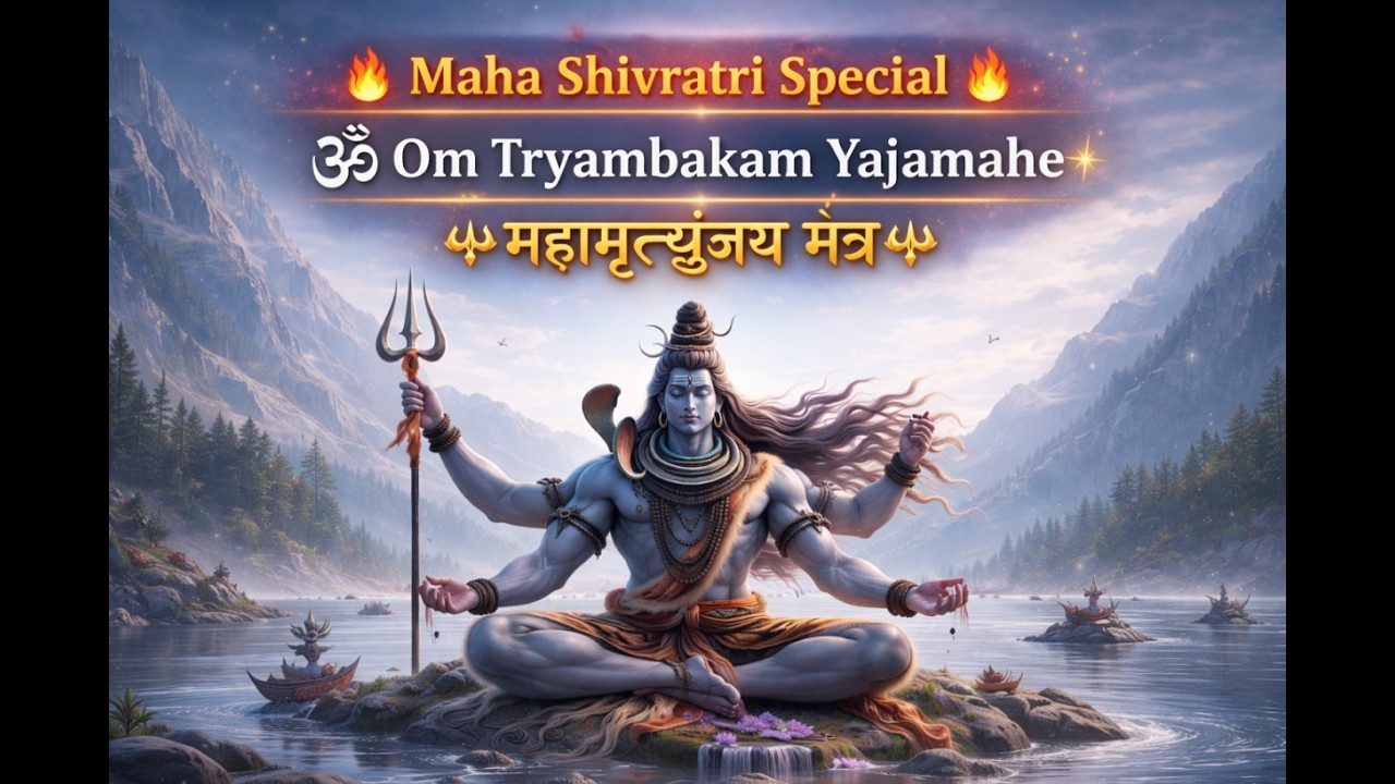 🕉️ Om Tryambakam Yajamahe 🔱Mahamrityunjaya Mantra | #shivbhajan #harharmahadev #mahadev #bhaktisong