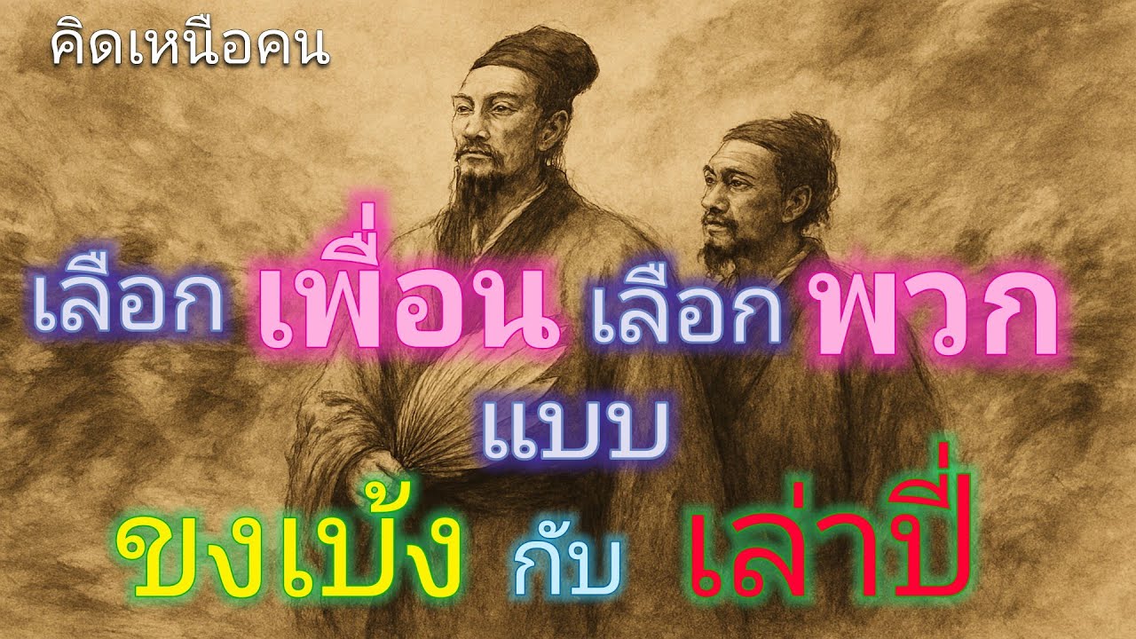 เลือกเพื่อน เลือกพวก แบบ ขงเบ้ง เล่าปี่ | เลือกคนข้างกาย |มิตรภาพที่แท้ | คิดเหนือคน | คนเหนือคน
