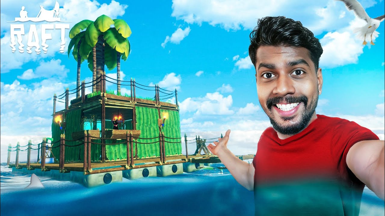 FINALLY BUILT A HOUSE ON MY RAFT 😍!! Raft (Part 5)