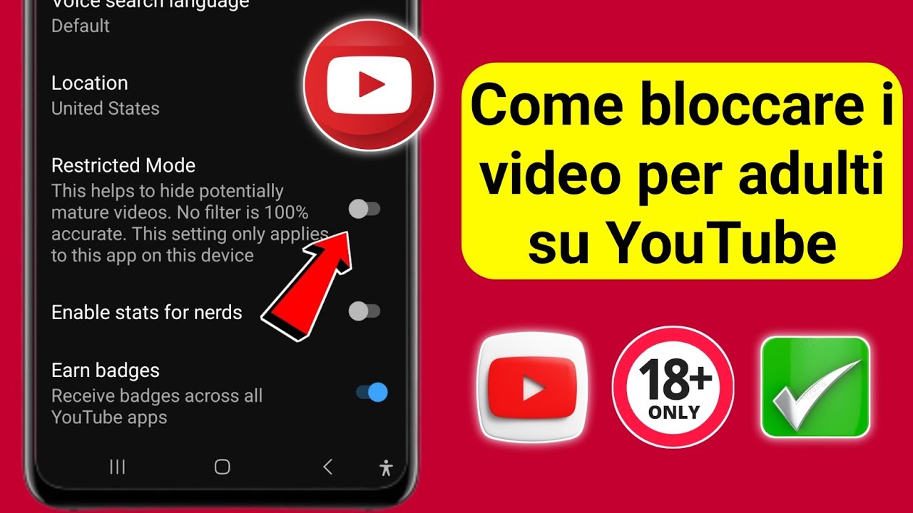 Come bloccare video per adulti su YouTube (Novit&agrave; 2025)