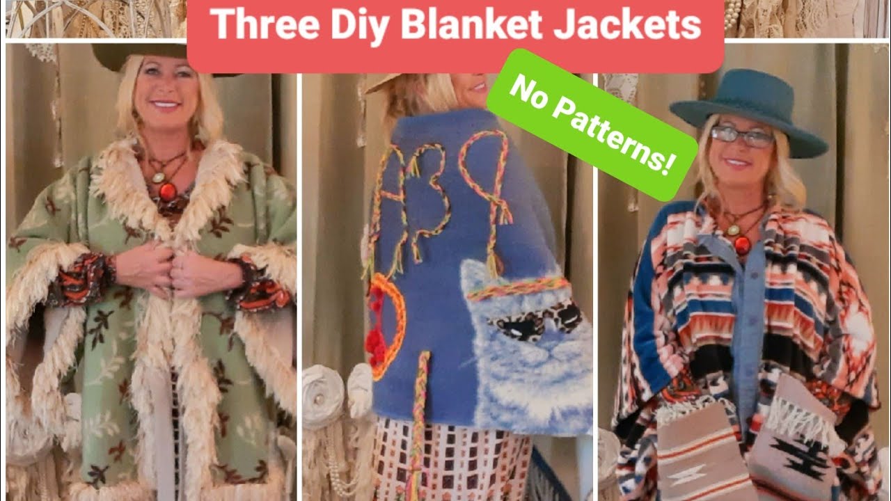 DIY How to make Jackets and Cape from Blankets.