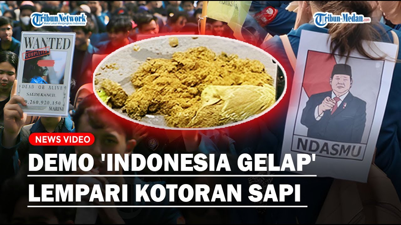 DEMO 'INDONESIA GELAP', Massa Lempar Kotoran Sapi ke Kantor Pemerintah❓