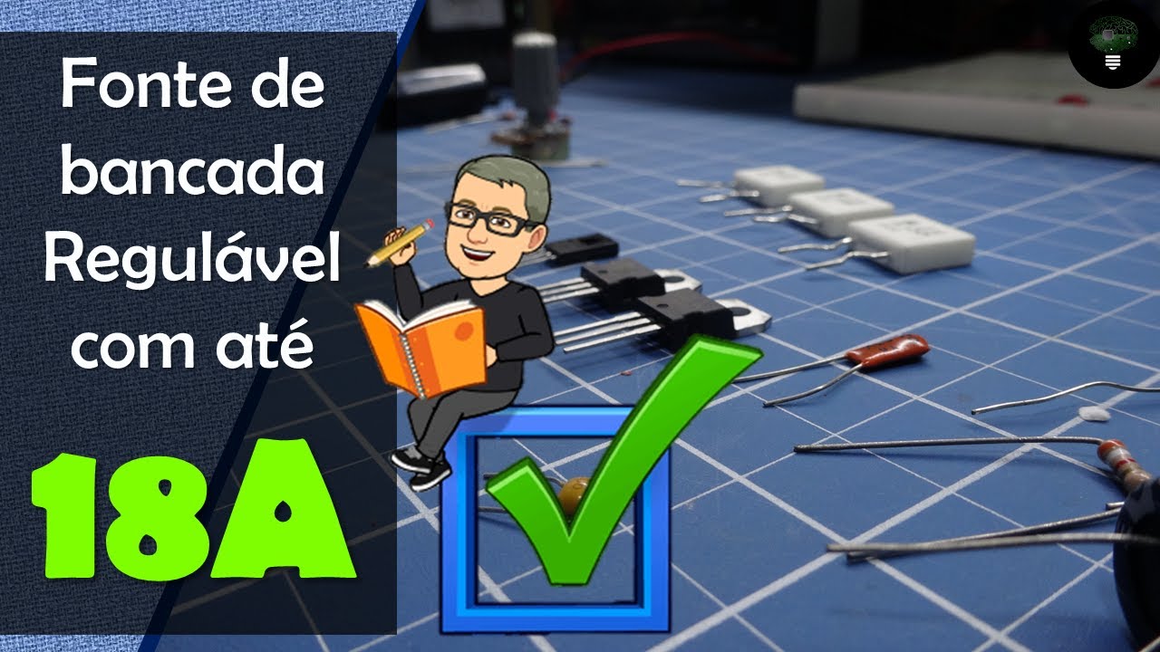 Fonte regulável e fácil com até 18A. Faça a sua! LM723 - #LM723