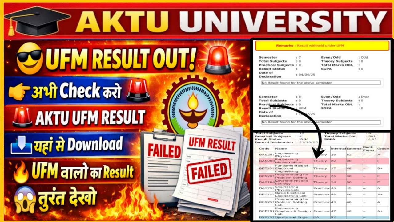Aktu UFM Result 😭Out अभी check ✅ करो 🙂 || Aktu UFM Result update || Aktu UFM Student alert || Aktu 