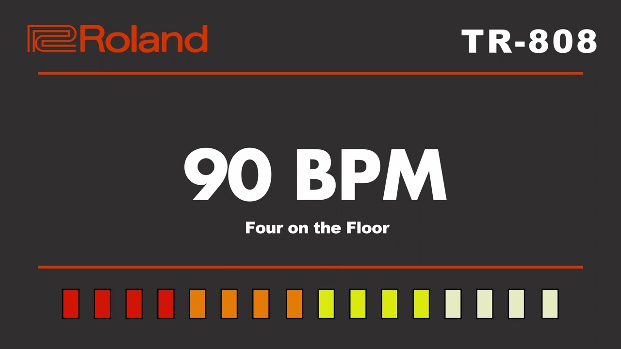 Roland TR-808 Four On The Floor 90 BPM Backing Track