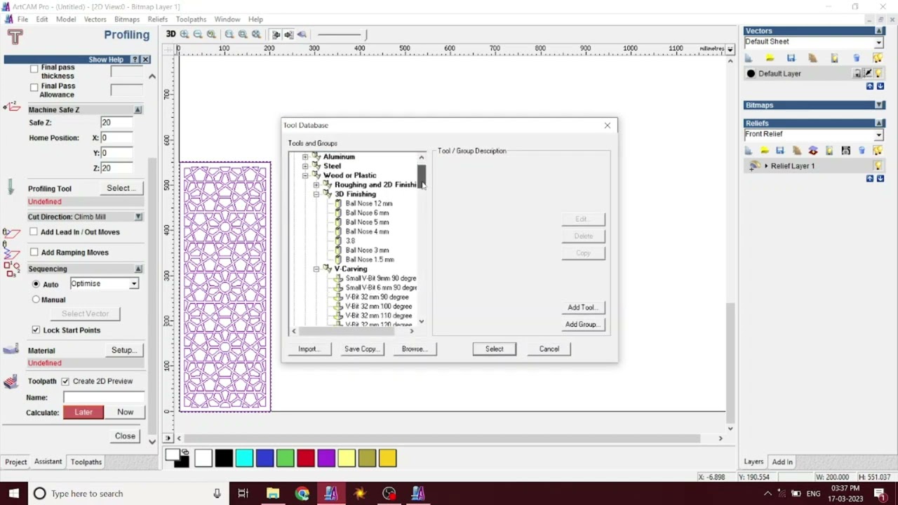 How to make 2d Toolpath in ARTCAM