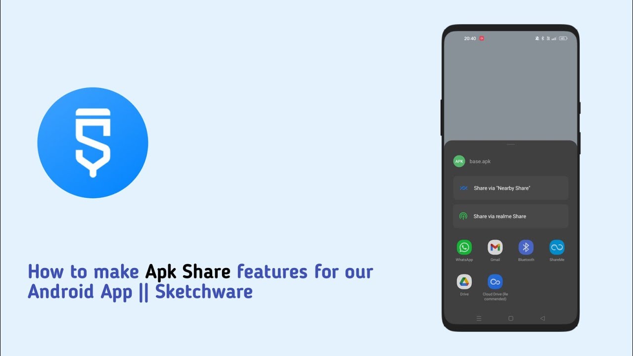 How to Make Apk Share feature for your Android App || Sketchware