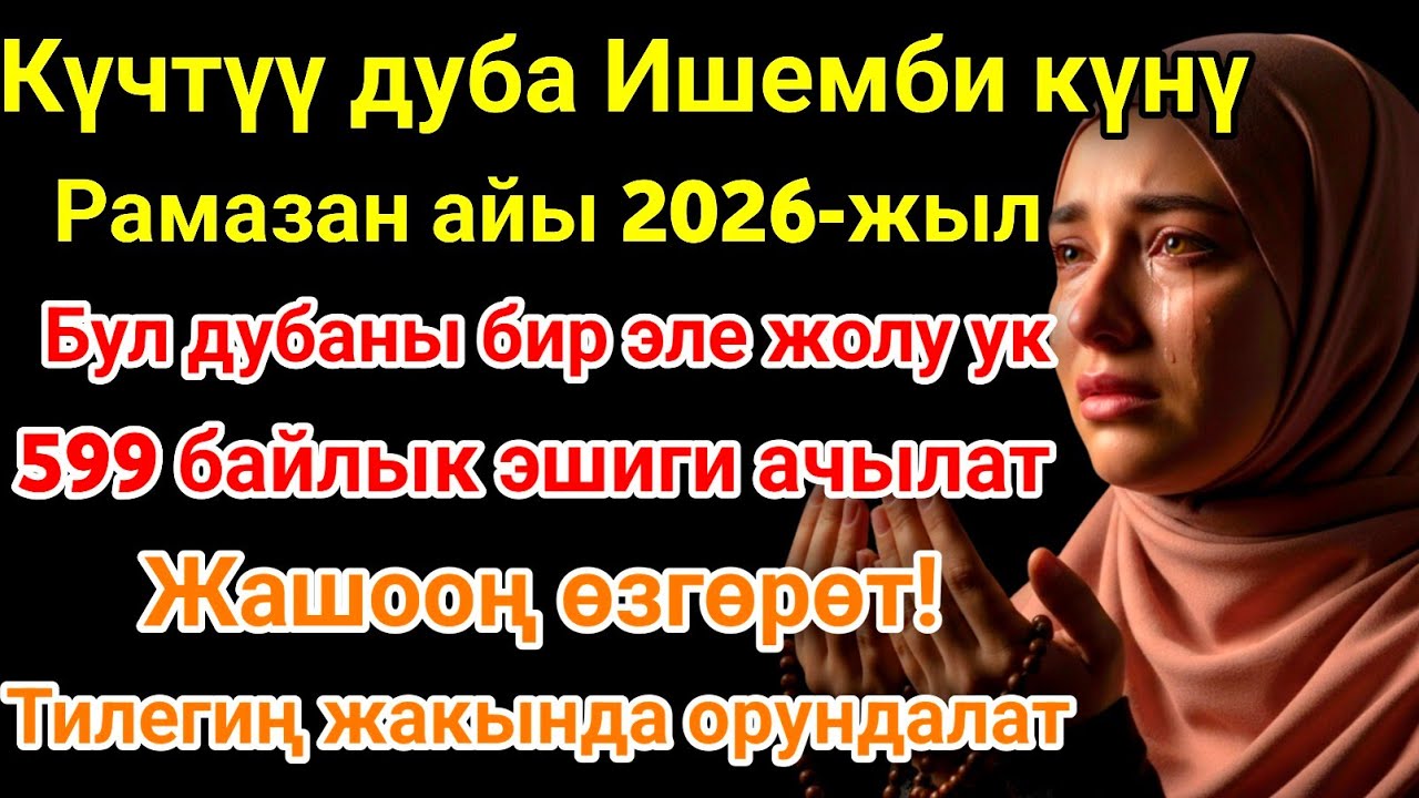 Рамазан айындагы ЭҢ КҮЧТҮҮ ДУА! Бардык каалоолор кабыл болот! БАЙЛЫК, ПАЙДА ЖАНА БААКЫТ! 🌙✨