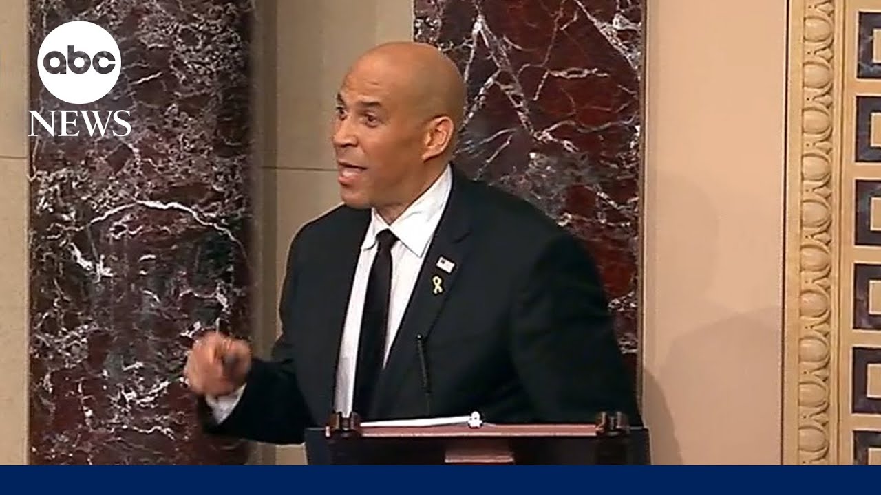 Cory Booker breaks Senate record with marathon 24-hour speech