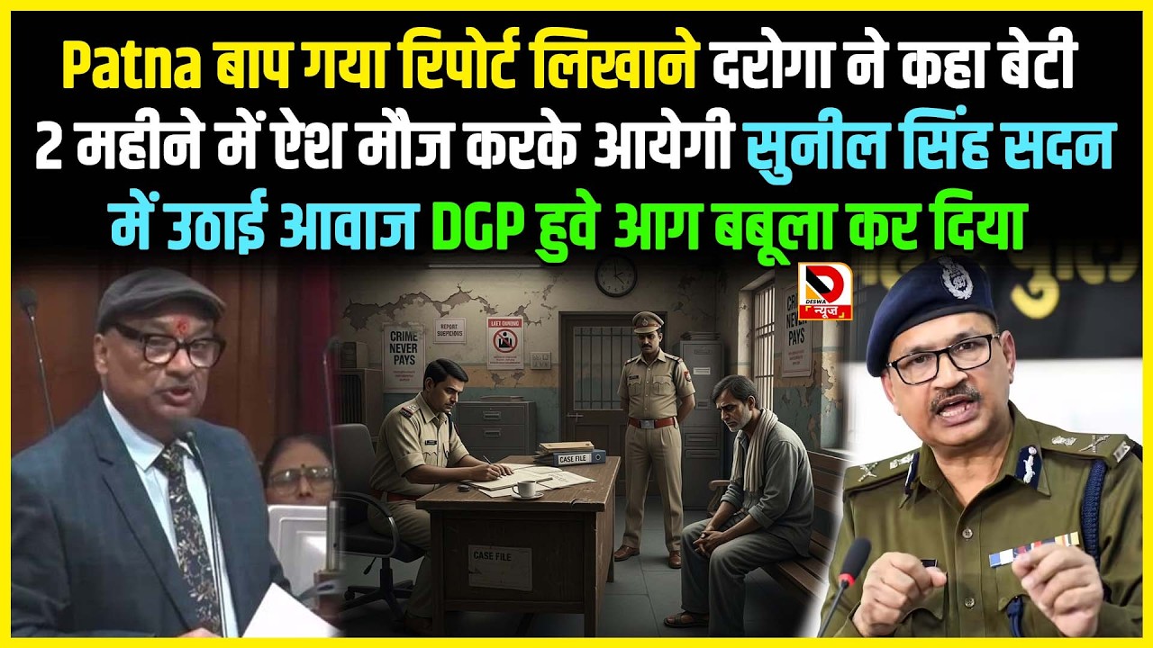 पटना बाप गया रिपोर्ट लिखाने दरोगा ने कहा बेटी 2 महीने में ऐश मौज करके आयेगी Sunil Singh सदन में उठाई
