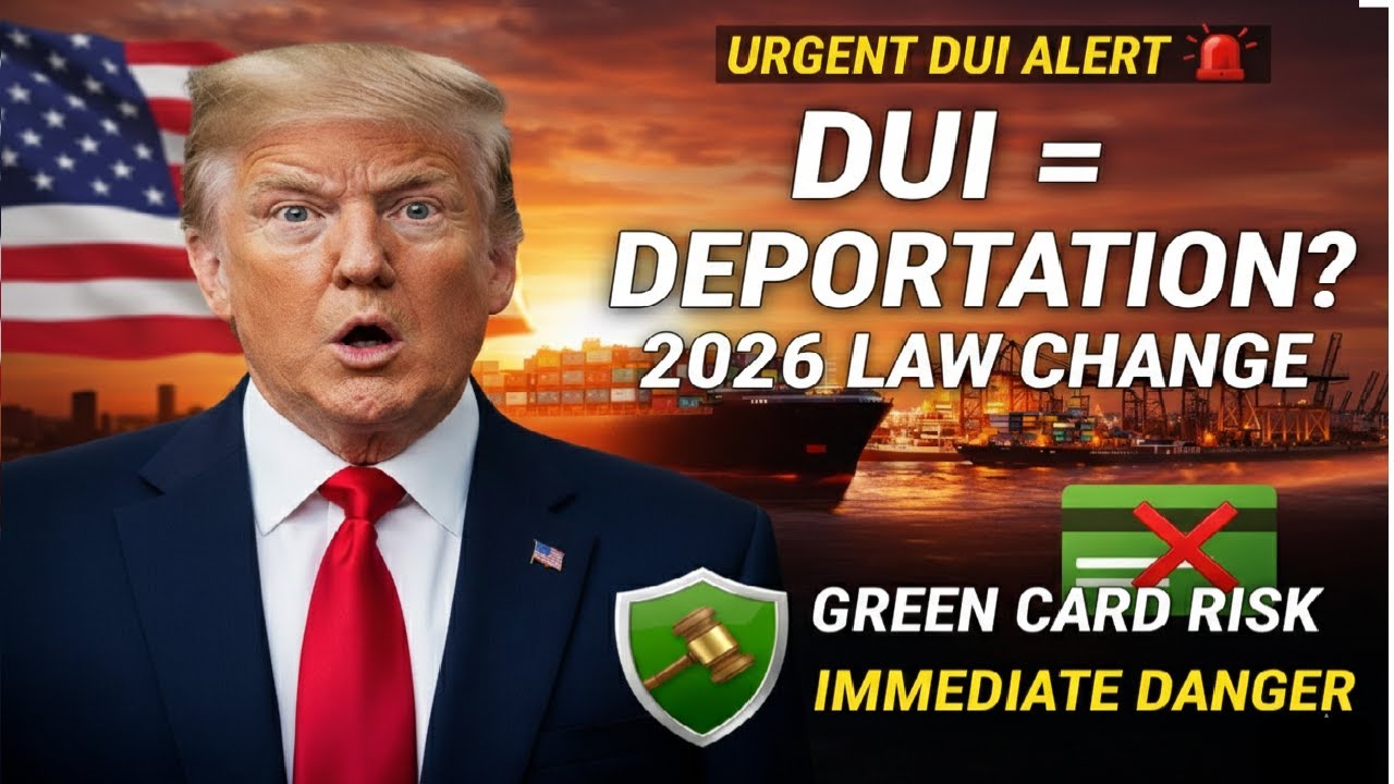 🚨 URGENT 2026 immigration law changes could affect your Green Card if you have a DUI conviction  He