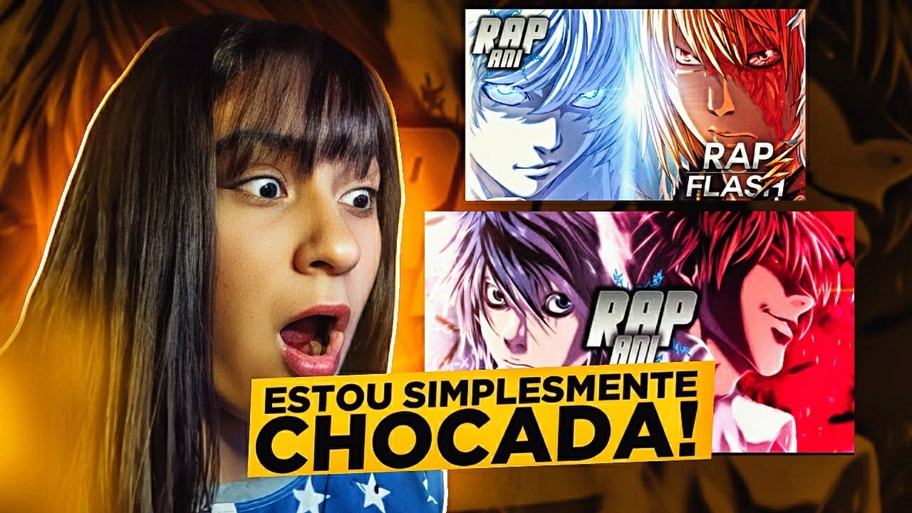 (MUITA INFORMAÇÃO!) 2 EM 1 ANIRAP & FLASH BEATS - Kira e L & Mello e Near (Death Note) REACT
