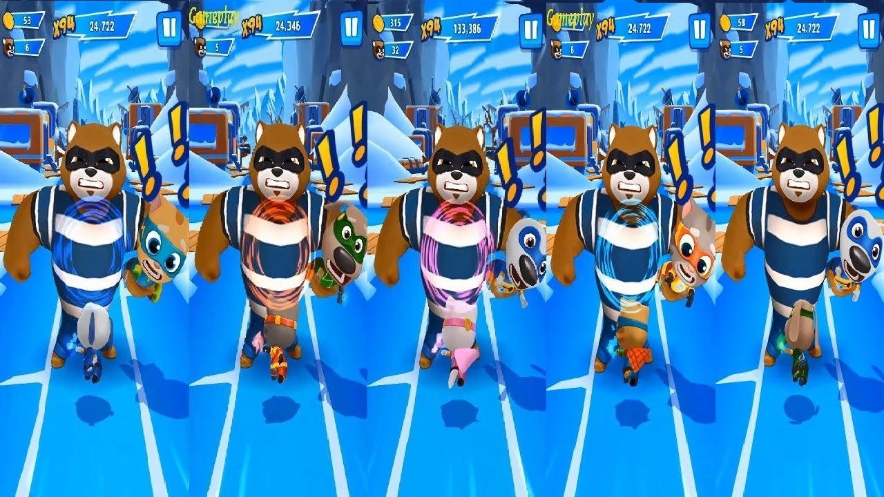 Talking Tom Hero Dash - Teamwork Superpower SUPER Angela VS  SUPER TOM SUPER GINGER SUPER BEN   HANK