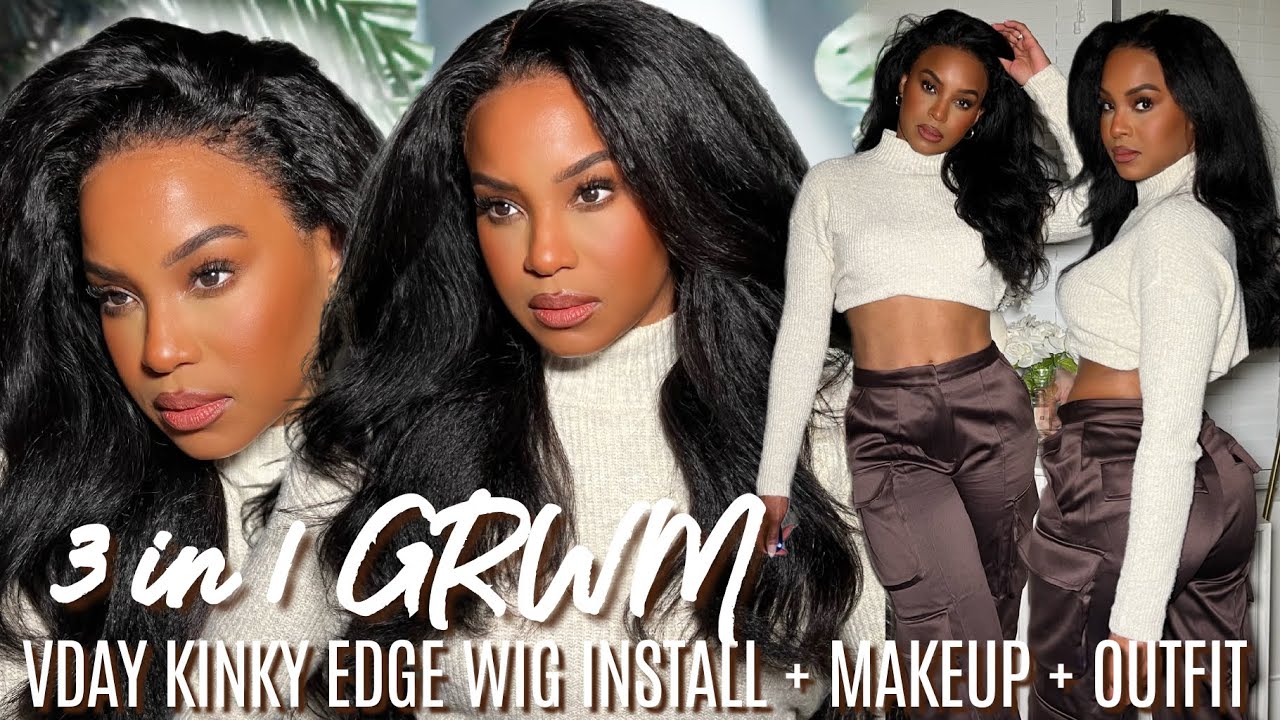 3 IN 1 GRWM | *NEW* KINKY HAIRLINE WIG INSTALL + MAKEUP +OUTFIT+FRAGRANCE|JUNODA HAIR X ALWAYSAMEERA