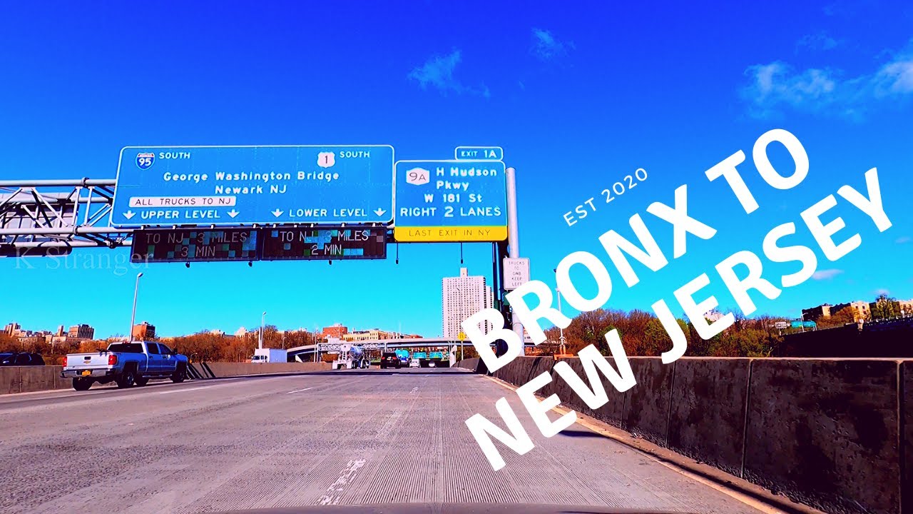 Bronx New York City to Paterson New Jersey via George Washington Bridge | USA 4K