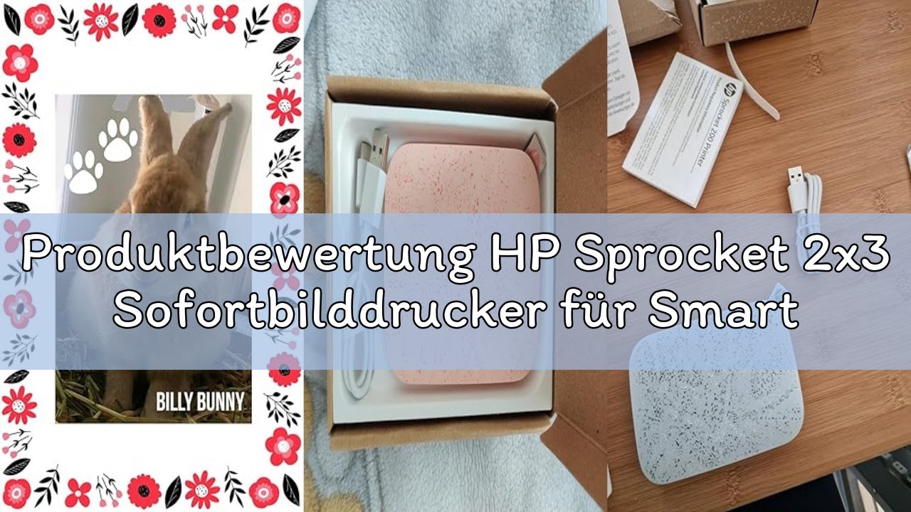 Produktbewertung HP Sprocket 2x3 Sofortbilddrucker für Smartphones - Tragbarer, kabelloser Farbdruck