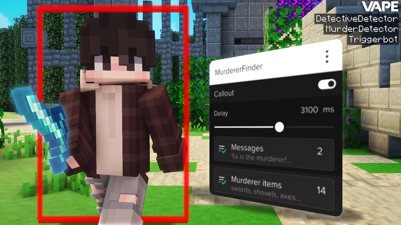 Cheating on Murder Mystery with Vape V4 (Hypixel)