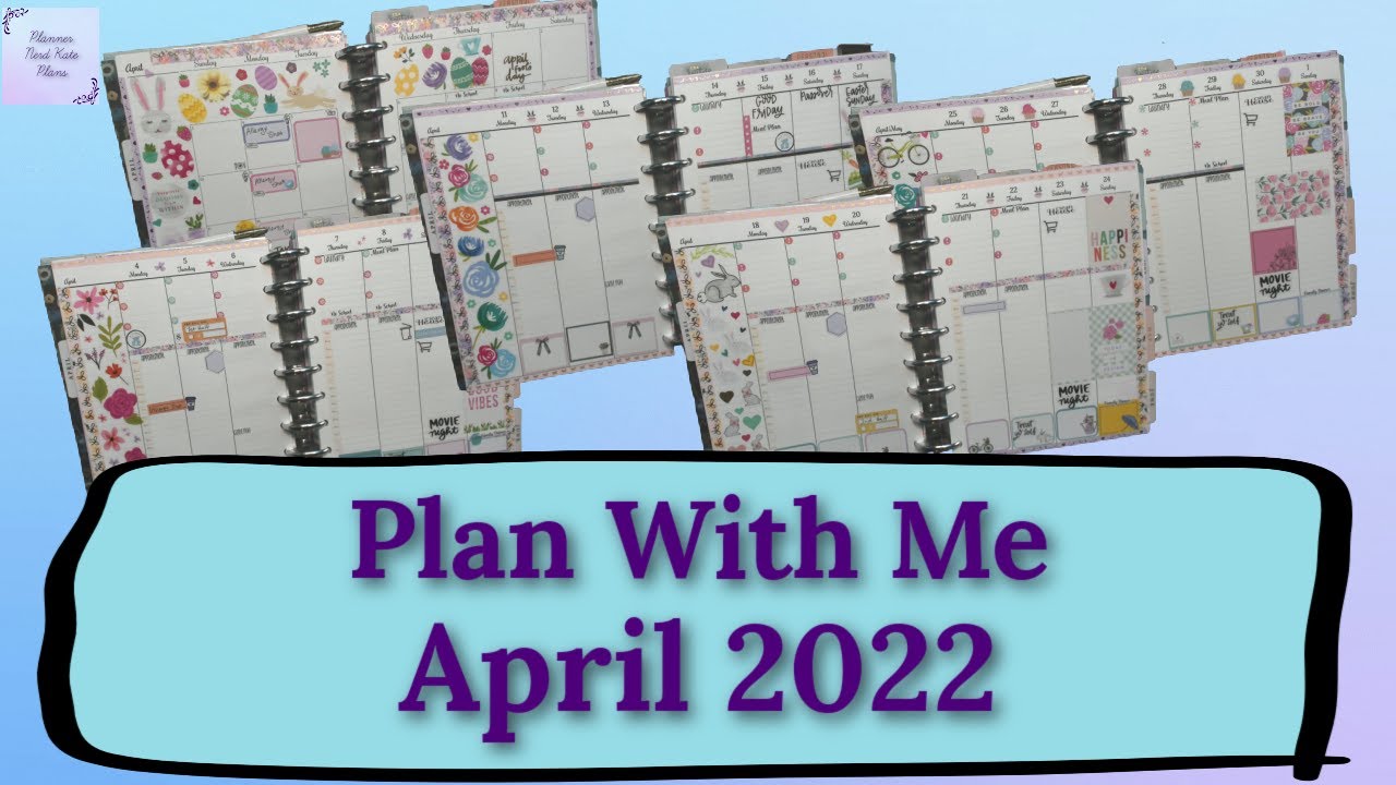 Plan With Me Vertical Layout * Family FrankenPlanner * All of April 2022