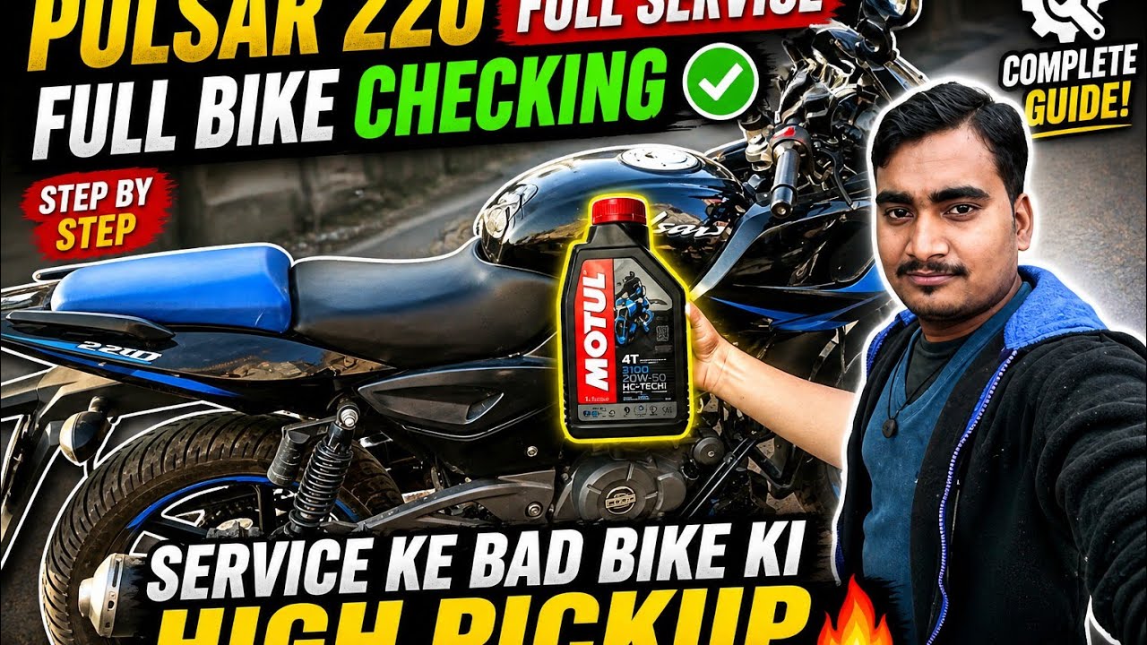 (Pulsar 220 full service)/ पल्सर 220 फुल सर्विस // full mileage full pickup vimalmachanic Hoshiarpur