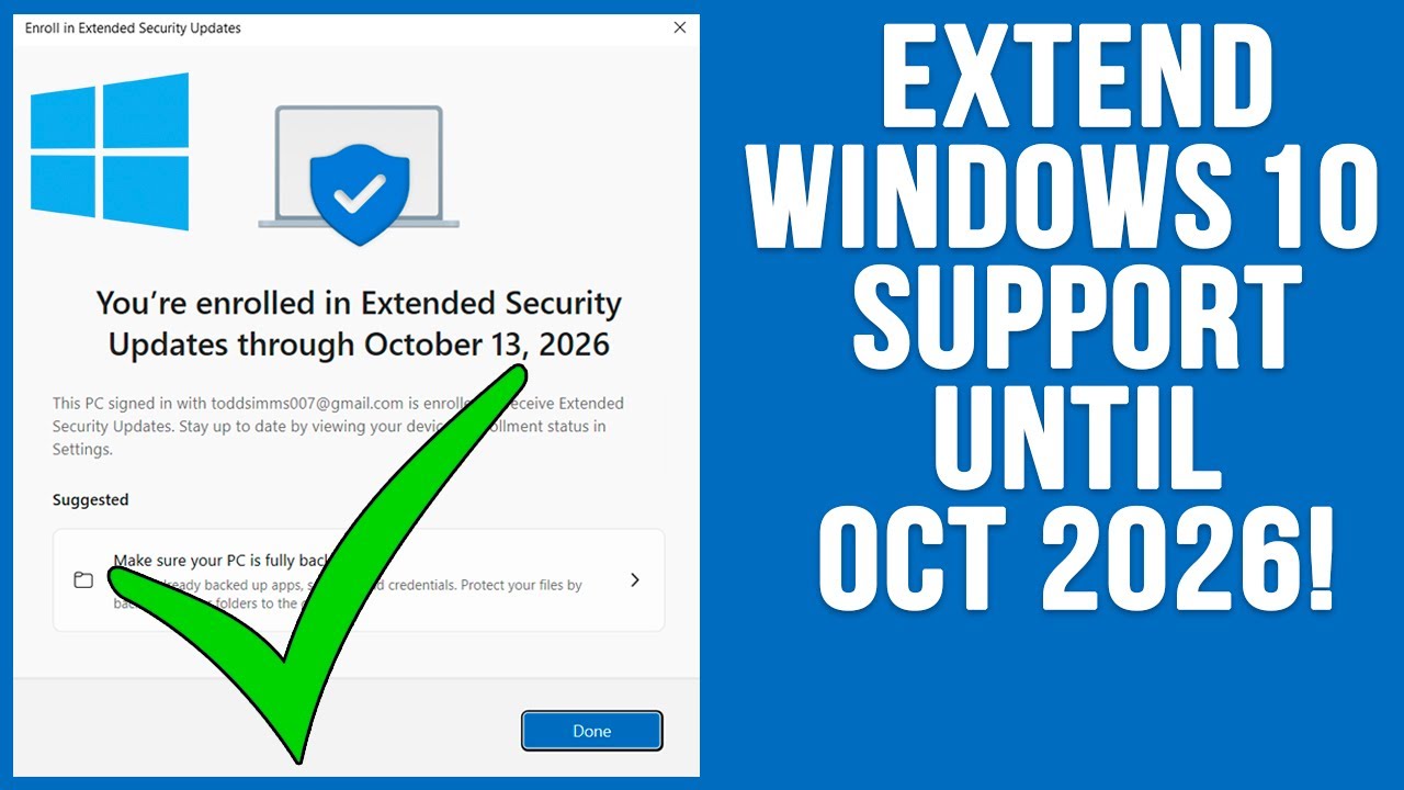 How to Extend Windows 10 Support for an Additional Year (October 2026) with the ESU Program