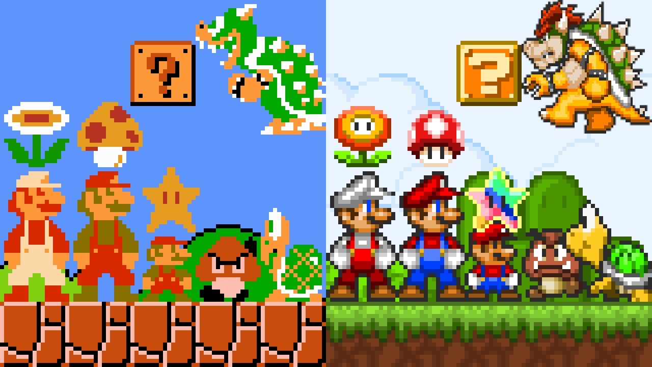 Super Mario Bros. 1 Remastered - Full Game Walkthrough. ᴴᴰ