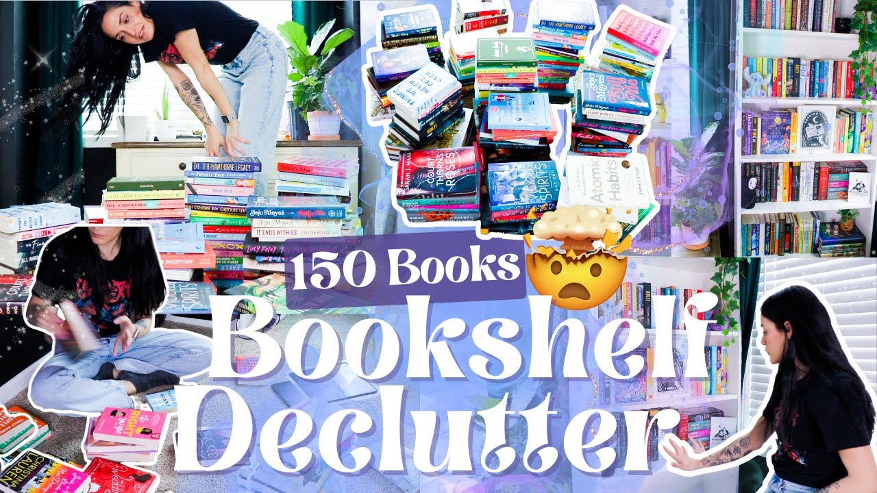BOOK UNHAUL 🗑️📚 | DECLUTTER AND REORGANIZE MY BOOKSHELF 🫠 150 BOOK COLLECTION